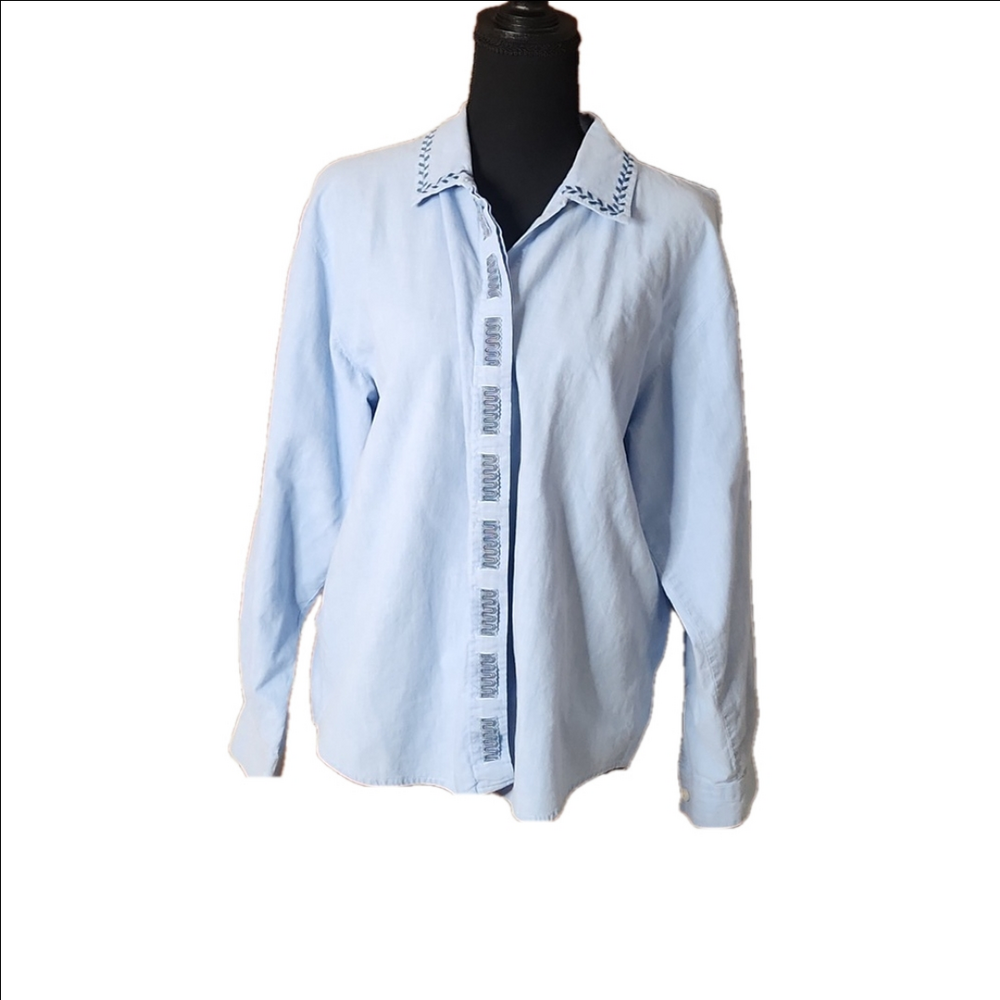 Koret City Blues - vintage buttondown, size large petite